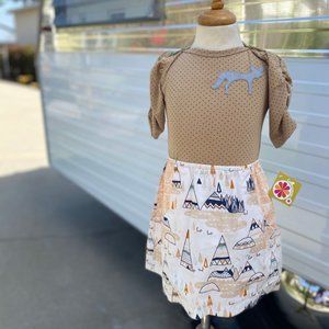 decaf plush fox applique leisure dress